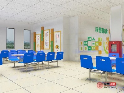 合肥經開區(qū)企業(yè)員工食堂設計裝修效果圖